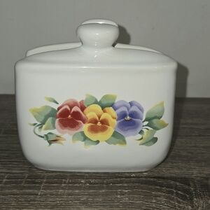 Vintage Jay Imports for Corelle 'Summer Blush' Pansy Napkin Holder